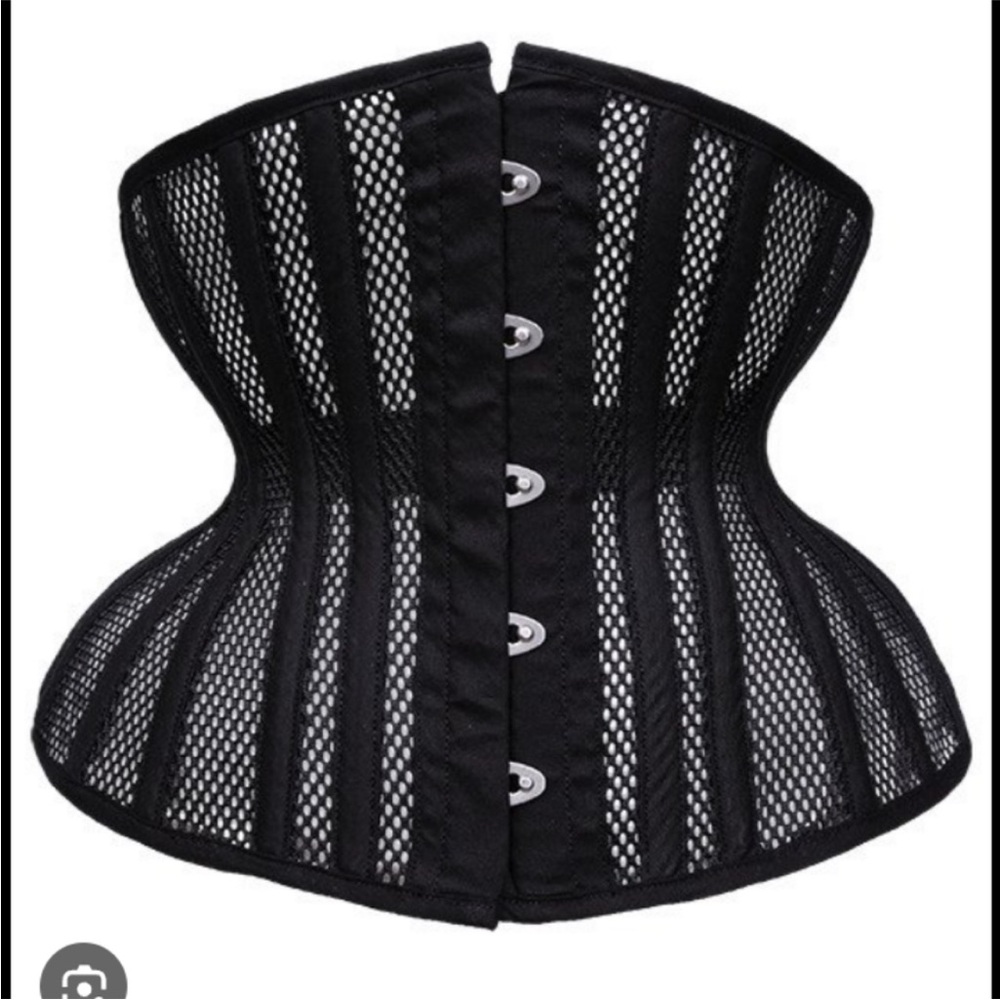 Mesh Gothic Steel Bone Adjustable Lace Corset - WILL DONATE BY END OF OCTOBER